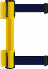 Tensator - 16.64" High x 156" Long x 3" Wide Barrier Dual Line Wall Mount - Steel, Yellow Powdercoat Finish, Yellow, Use with 898 Wall Receiver - Apex Tool & Supply