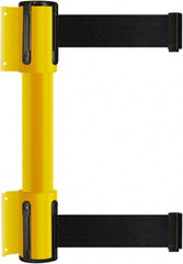 Tensator - 16.64" High x 156" Long x 3" Wide Barrier Dual Line Wall Mount - Steel, Yellow Powdercoat Finish, Yellow, Use with 898 Wall Receiver - Apex Tool & Supply