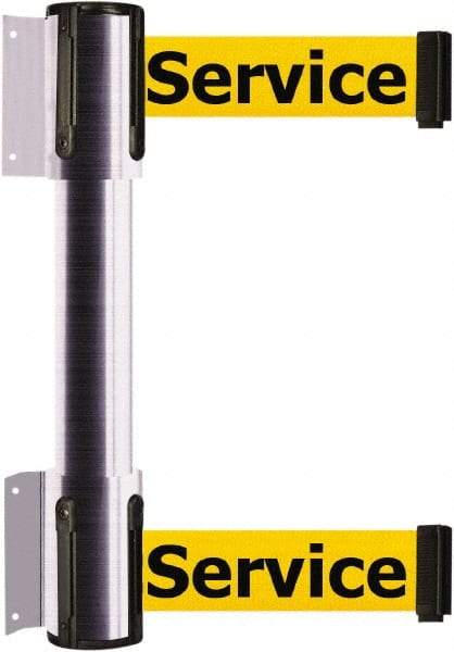 Tensator - 16.64" High x 156" Long x 3" Wide Barrier Dual Line Wall Mount - Steel, Satin Chrome Finish, Satin Chrome, Use with 898 Wall Receiver - Apex Tool & Supply