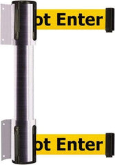 Tensator - 16.64" High x 156" Long x 3" Wide Barrier Dual Line Wall Mount - Steel, Satin Chrome Finish, Satin Chrome, Use with 898 Wall Receiver - Apex Tool & Supply