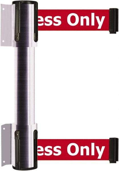 Tensator - 16.64" High x 156" Long x 3" Wide Barrier Dual Line Wall Mount - Steel, Satin Chrome Finish, Satin Chrome, Use with 898 Wall Receiver - Apex Tool & Supply
