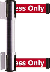 Tensator - 16.64" High x 156" Long x 3" Wide Barrier Dual Line Wall Mount - Steel, Satin Chrome Finish, Satin Chrome, Use with 898 Wall Receiver - Apex Tool & Supply