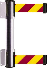Tensator - 16.64" High x 156" Long x 3" Wide Barrier Dual Line Wall Mount - Steel, Satin Chrome Finish, Satin Chrome, Use with 898 Wall Receiver - Apex Tool & Supply