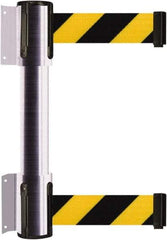 Tensator - 16.64" High x 156" Long x 3" Wide Barrier Dual Line Wall Mount - Steel, Satin Chrome Finish, Satin Chrome, Use with 898 Wall Receiver - Apex Tool & Supply