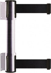 Tensator - 16.64" High x 89" Long x 3" Wide Barrier Dual Line Wall Mount - Steel, Satin Chrome Finish, Satin Chrome, Use with 898 Wall Receiver - Apex Tool & Supply