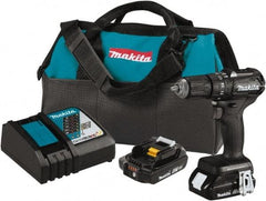 Makita - 18 Volt 1/2" Keyless Chuck Cordless Hammer Drill - 0 to 25,500 BPM, 0 to 1,700 RPM, Reversible - Apex Tool & Supply