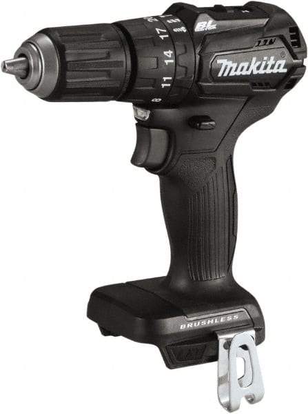 Makita - 18 Volt 1/2" Keyless Chuck Cordless Hammer Drill - 0 to 25,500 BPM, 0 to 1,700 RPM, Reversible - Apex Tool & Supply
