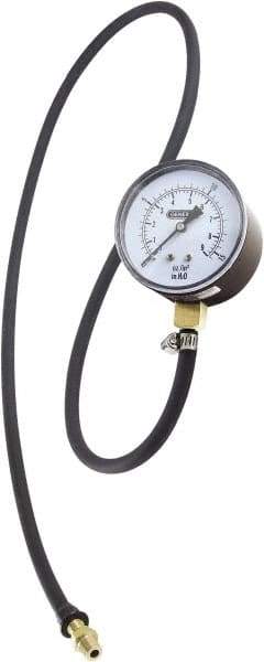 General - 2-1/2" Dial, 3/8 Thread, 0-15 Scale Range, Pressure Gauge - Thread Connection Mount, Accurate to ±1.5% of Full-Scale Range of Scale - Apex Tool & Supply