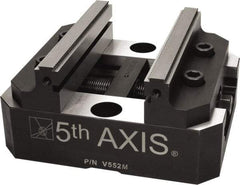 5th Axis - 125mm Jaw Width, 74mm High x 125mm Long x 125mm Wide Vise - For Use with 5 Axis Workholding Systems - Apex Tool & Supply