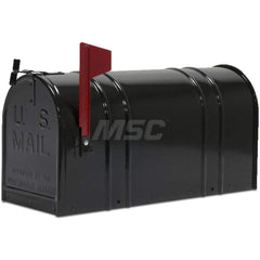 Mailboxes; Mount Type: Bracket Mount; Lockable: No; Material: Galvanized Steel; Color: Black; Length (Inch): 21; Width: 8; Assembly Required: No; Includes: Red Flag