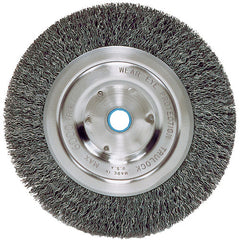 Vortec Pro 6″ Crimped Wire Wheel, .014″ Steel Fill, Narrow Face, 5/8″-1/2″ Arbor Hole - Apex Tool & Supply