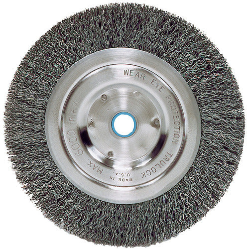 Vortec Pro 6″ Crimped Wire Wheel, .014″ Steel Fill, Medium Face, 5/8″-1/2″ Arbor Hole - Apex Tool & Supply