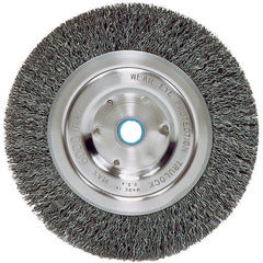 Vortec Pro 6″ Crimped Wire Wheel, .014″ Steel Fill, Medium Face, 5/8″-1/2″ Arbor Hole - Apex Tool & Supply