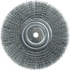 Vortec Pro 8″ Crimped Wire Wheel, .014″ Steel Fill, Narrow Face, 5/8″ Arbor Hole - Apex Tool & Supply
