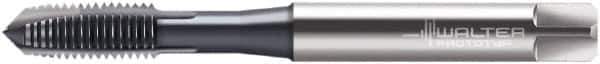 Walter-Prototyp - M8x1.25 Metric, 3 Flute, TiCN Finish, Cobalt Spiral Point Tap - Plug Chamfer, Right Hand Thread, 90mm OAL, 18mm Thread Length, 8mm Shank Diam, 6HX Class of Fit, Series M2021306 - Exact Industrial Supply