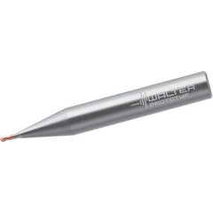 Walter-Prototyp - 1mm Diam, 0.8mm LOC, 2 Flute Solid Carbide Ball End Mill - TiAlSiN Finish, Single End, 45mm OAL, 6mm Shank Diam, Spiral Flute - Apex Tool & Supply