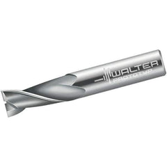 Walter-Prototyp - 7mm, 13mm LOC, 8mm Shank Diam, 63mm OAL, 2 Flute, Solid Carbide Square End Mill - Single End, Uncoated, Spiral Flute, 30° Helix, Centercutting, Right Hand Cut, Right Hand Flute - Apex Tool & Supply