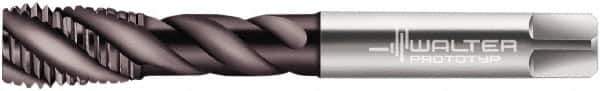 Walter-Prototyp - M14x1.50 Metric Fine 4 Flute 6HX Bottoming Spiral Flute Tap - Powdered Metal, Hardlube Finish, 100mm OAL, Right Hand Flute, Right Hand Thread, Series EP2156362 - Apex Tool & Supply