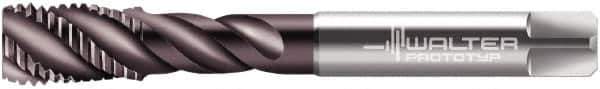 Walter-Prototyp - 5/8-11 UNC 4 Flute 2B Modified Bottoming Spiral Flute Tap - Powdered Metal, Hardlube Finish, 110.01mm OAL, Right Hand Flute, Right Hand Thread, Series AEP2256312 - Apex Tool & Supply