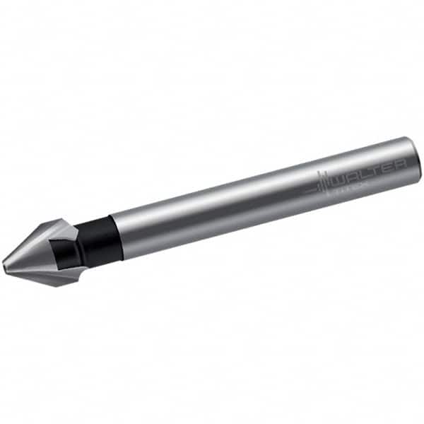Walter-Titex - 6.3mm Head Diam, 5mm Shank Diam, 3 Flute 60° High Speed Steel Countersink - Apex Tool & Supply