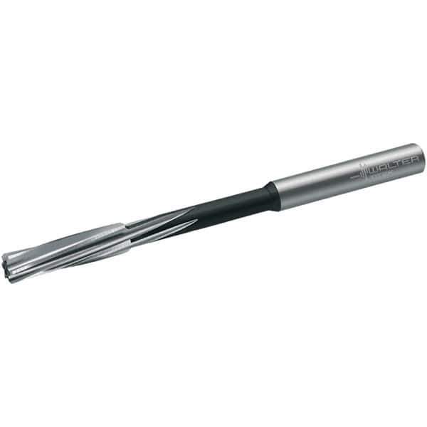 Walter-Titex - 9.75mm Cobalt 6 Flute Chucking Reamer - Spiral Flute, 10mm Straight Shank, 38mm Flute Length, 133mm OAL - Apex Tool & Supply