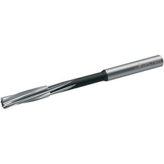 Walter-Titex - 8.98mm Cobalt 6 Flute Chucking Reamer - Spiral Flute, 9mm Straight Shank, 36mm Flute Length, 125mm OAL - Apex Tool & Supply