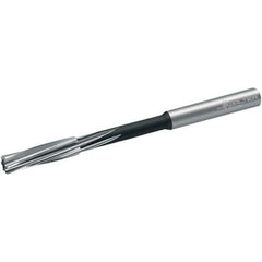 Walter-Titex - 9.9mm Cobalt 6 Flute Chucking Reamer - Spiral Flute, 10mm Straight Shank, 38mm Flute Length, 133mm OAL - Apex Tool & Supply