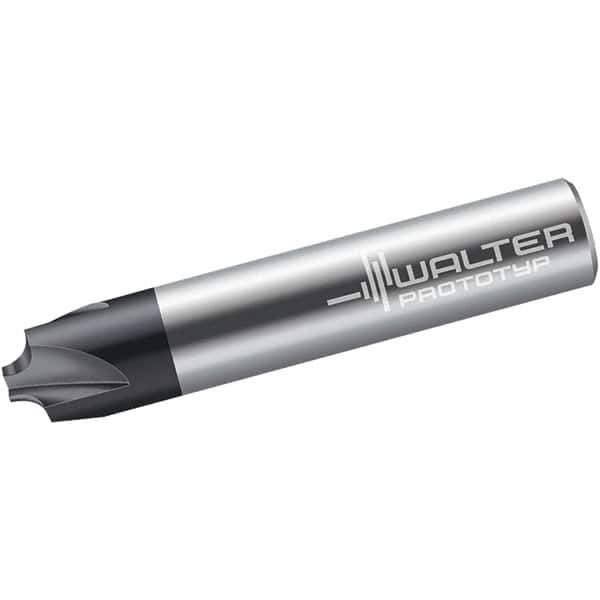 Walter-Prototyp - 1/16" Radius, 1/4" Mill Diam, 4 Flute Solid Carbide Corner Rounding End Mill - Single End, TiAlN Finish, 2-1/2" OAL, 1/4" Shank Diam - Apex Tool & Supply