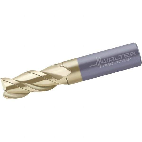 Walter-Prototyp - 8mm, 3 Flute, Single End, Solid Carbide, 0.16mm Corner Radius End Mill - 63mm OAL, 45° Helix, Right Hand Flute, 18mm LOC, Right Hand Cut, 25mm Extended Reach - Apex Tool & Supply