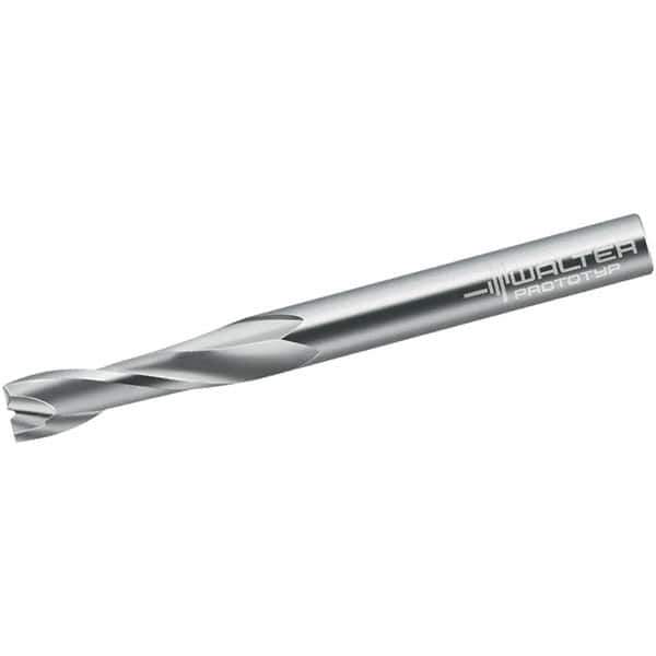 Walter-Prototyp - 6mm, 22mm LOC, 6mm Shank Diam, 65mm OAL, 2 Flute, Solid Carbide Square End Mill - Single End, Uncoated, Spiral Flute, 25° Helix, Centercutting, Right Hand Cut, Right Hand Flute - Apex Tool & Supply