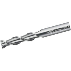 Walter-Prototyp - 8mm, 45mm LOC, 8mm Shank Diam, 97mm OAL, 2 Flute, Solid Carbide Square End Mill - Single End, Uncoated, Spiral Flute, 45° Helix, Centercutting, Right Hand Cut, Right Hand Flute - Apex Tool & Supply
