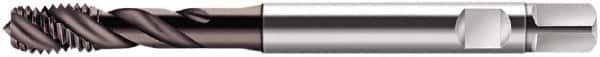 Walter-Prototyp - M2.5x0.45 Metric 3 Flute 6HX Modified Bottoming Spiral Flute Tap - Cobalt, Hardlube Finish, 70mm OAL, Right Hand Flute, Right Hand Thread, Series S2051302 - Apex Tool & Supply