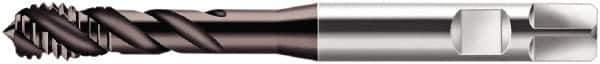 Walter-Prototyp - M10x1.00 Metric Fine 3 Flute 6HX Modified Bottoming Spiral Flute Tap - Cobalt, Hardlube Finish, 90mm OAL, Right Hand Flute, Right Hand Thread, Series S2156302 - Apex Tool & Supply