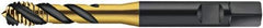 Walter-Prototyp - M10x1.25 Metric Fine 3 Flute 6HX Modified Bottoming Spiral Flute Tap - Cobalt, TiN Finish, 100mm OAL, Right Hand Flute, Right Hand Thread, Series S2156305 - Apex Tool & Supply