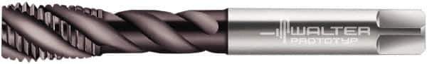 Walter-Prototyp - 3/8-16 UNC 3 Flute 2B Modified Bottoming Spiral Flute Tap - Powdered Metal, Hardlube Finish, 100mm OAL, Right Hand Flute, Right Hand Thread, Series EP2256302 - Apex Tool & Supply
