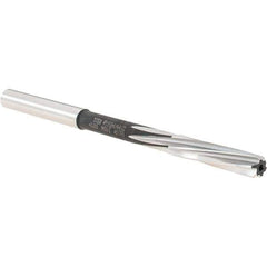 Walter-Titex - 6.02mm Cobalt 6 Flute Chucking Reamer - Spiral Flute, 6.3mm Straight Shank, 28mm Flute Length, 101mm OAL - Apex Tool & Supply