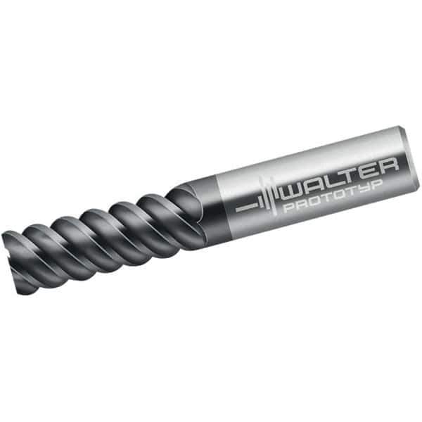 Walter-Prototyp - 18mm, 32mm LOC, 18mm Shank Diam, 92mm OAL, 6 Flute, Solid Carbide Square End Mill - Single End, TiAlN Finish, Spiral Flute, 60° Helix, Right Hand Cut, Right Hand Flute - Apex Tool & Supply