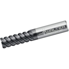 Walter-Prototyp - 18mm, 32mm LOC, 18mm Shank Diam, 92mm OAL, 6 Flute, Solid Carbide Square End Mill - Single End, TiAlN Finish, Spiral Flute, 60° Helix, Right Hand Cut, Right Hand Flute - Apex Tool & Supply
