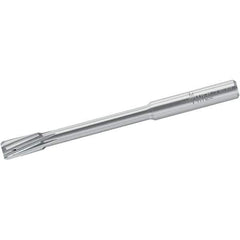 Walter-Titex - 13mm Solid Carbide 6 Flute Chucking Reamer - Spiral Flute, 14mm Straight Shank, 22mm Flute Length, 130mm OAL - Apex Tool & Supply