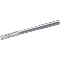 Walter-Titex - 13mm Solid Carbide 6 Flute Chucking Reamer - Spiral Flute, 12mm Straight Shank, 44mm Flute Length, 151mm OAL - Apex Tool & Supply
