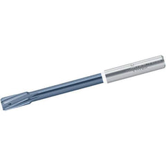 Walter-Titex - 9mm Solid Carbide 6 Flute Chucking Reamer - Spiral Flute, 10mm Straight Shank, 20mm Flute Length, 100mm OAL - Apex Tool & Supply