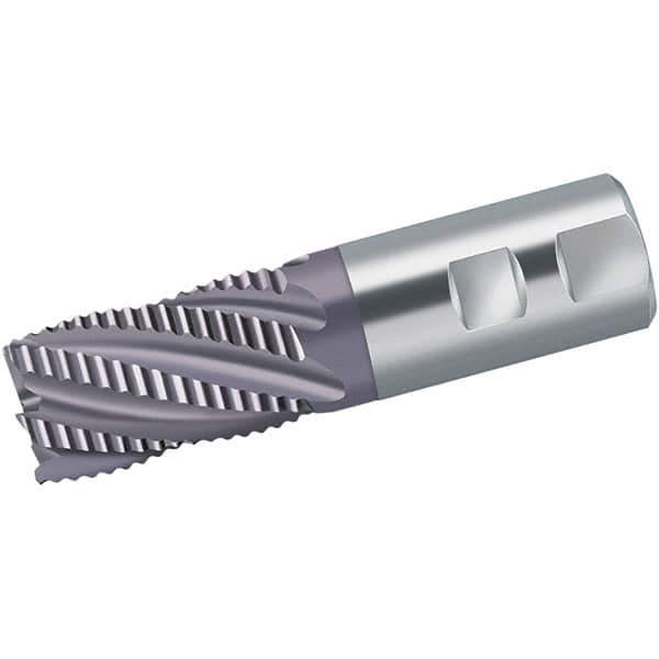 Walter-Prototyp - 8mm Diam, 19mm LOC, 4 Flute Powdered Metal Roughing Square End Mill - AlCrN Finish, 69mm OAL, 10mm Shank Diam, Single End, Centercutting, 35° Helix - Apex Tool & Supply