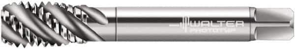 Walter-Prototyp - 3/4-16 UNF 4 Flute 2B Bottoming Spiral Flute Tap - Cobalt, Bright Finish, 4-1/4" OAL, Right Hand Flute, Right Hand Thread, Series A2356760 - Apex Tool & Supply