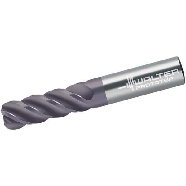 Walter-Prototyp - 16mm, 4 Flute, Single End, Solid Carbide, 4mm Corner Radius End Mill - 145mm OAL, 45° Helix, Right Hand Flute, 90mm LOC, Right Hand Cut - Apex Tool & Supply