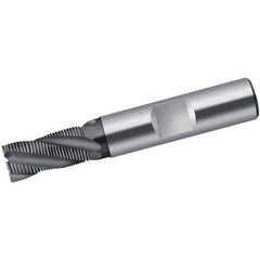 Walter-Prototyp - 8mm Diam, 19mm LOC, 4 Flute Solid Carbide 0.4mm Corner Radius Roughing End Mill - TiAlN Finish, 63mm OAL, 8mm Shank Diam, Single End, Extended Reach, Centercutting, 30° Helix - Apex Tool & Supply