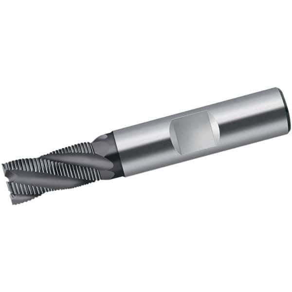Walter-Prototyp - 16mm Diam, 32mm LOC, 4 Flute Solid Carbide 0.4mm Corner Radius Roughing End Mill - TiAlN Finish, 92mm OAL, 16mm Shank Diam, Single End, Extended Reach, Centercutting, 30° Helix - Apex Tool & Supply
