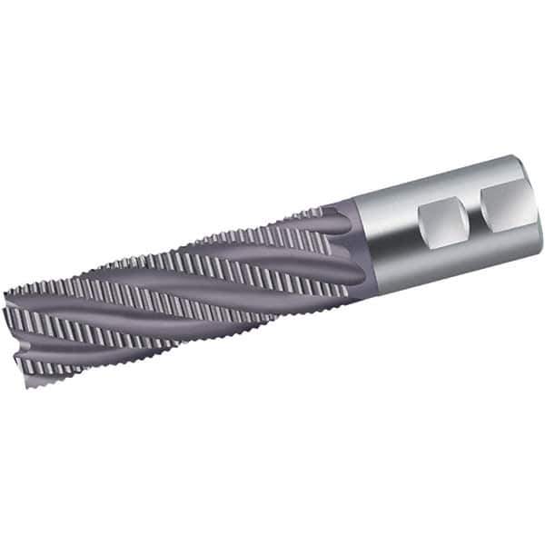 Walter-Prototyp - 6mm Diam, 24mm LOC, 4 Flute Powdered Metal Roughing Square End Mill - AlCrN Finish, 68mm OAL, 6mm Shank Diam, Single End, Centercutting, 35° Helix - Apex Tool & Supply