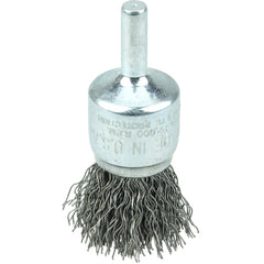 Vortec Pro 3/4″ Crimped Wire End Brush, .014″ Steel Fill, 1/4″ Stem - Apex Tool & Supply