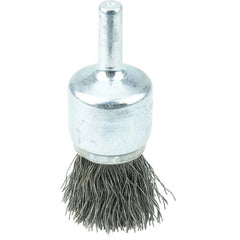 Vortec Pro 3/4″ Crimped Wire End Brush, .0104″ Steel Fill, 1/4″ Stem - Apex Tool & Supply