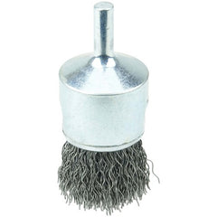 Vortec Pro 1″ Crimped Wire End Brush, .014″ Steel Fill, 1/4″ Stem - Apex Tool & Supply